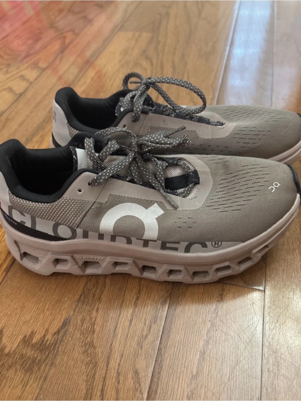 On Running Adult Women Taupe and Black Cloudventure-Style Sneakers
